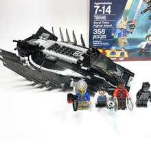 Load image into Gallery viewer, 07099 Super Heroes Black Panther Royal Talon Fighter Attack Nakia Building Blocks 401pcs Bricks Compatible Black Panther 76100