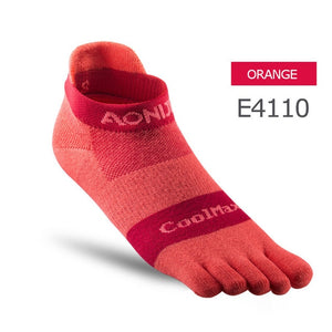 AONIJIE E4110 One Pair Lightweight Low Cut Athletic Toe Socks Quarter Socks For Five Toed Barefoot Running Shoes Marathon Race