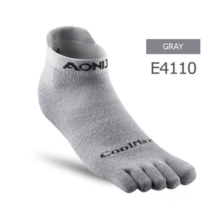 AONIJIE E4110 One Pair Lightweight Low Cut Athletic Toe Socks Quarter Socks For Five Toed Barefoot Running Shoes Marathon Race