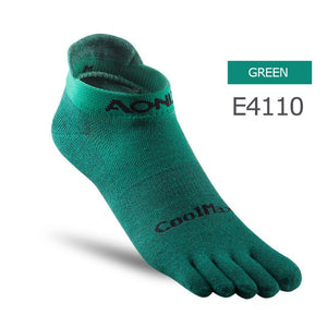 AONIJIE E4110 One Pair Lightweight Low Cut Athletic Toe Socks Quarter Socks For Five Toed Barefoot Running Shoes Marathon Race