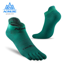 Load image into Gallery viewer, AONIJIE E4110 One Pair Lightweight Low Cut Athletic Toe Socks Quarter Socks For Five Toed Barefoot Running Shoes Marathon Race