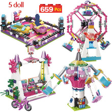 Load image into Gallery viewer, Gạch Tương Thích Legoingly Bạn Bè Công Viên Giải Trí Khối Tàu Lượn Hình Đồ Chơi Mô Hình Hobbie Trẻ Em Bé Gái