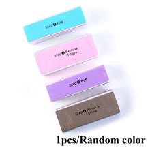 Load image into Gallery viewer, 4 Ways Buffer Buffing Sanding Files Mini Acrylic Pedicure Manicure Polish Nail Buffer Buffing Block Nail File Tools