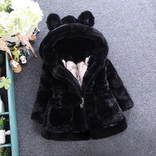 Load image into Gallery viewer, Menoea Girls Coats Fashion Winter Warm Thickening Kids Outwear Cute Ear Hooded Coat Girls Costume Solid Children Clothing