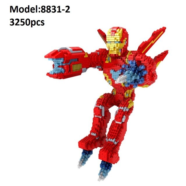 PZX 8831 Thanos Venom Iron Man Super Hero Model Cartoon Diamond Mini Building Block Blocks education create Toys Christmas gift