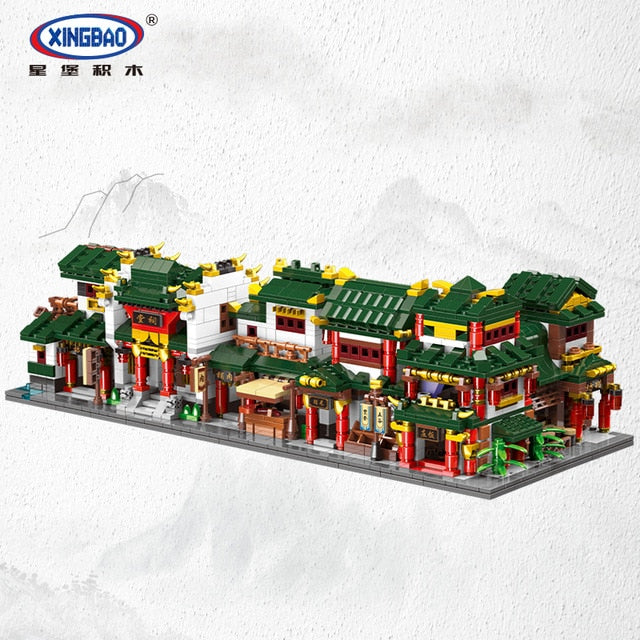 XINGBAO 01103 LegoED China town 6 in 1 Bricks Educational Model Gifts Funny Assembled Building Blocks DIY Toys For Children Gift